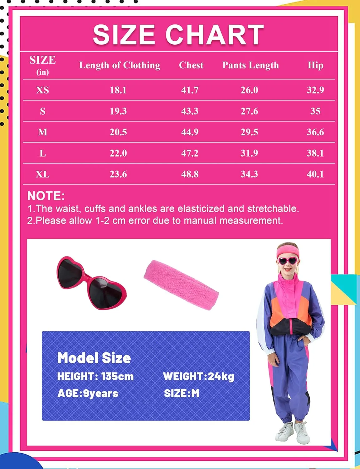 80s Outfit for Kids, Retro 90s Tracksuit Boys Girls Hip Hop Dance Clothes Unisex Patchwork Jacket Pants Sportswear