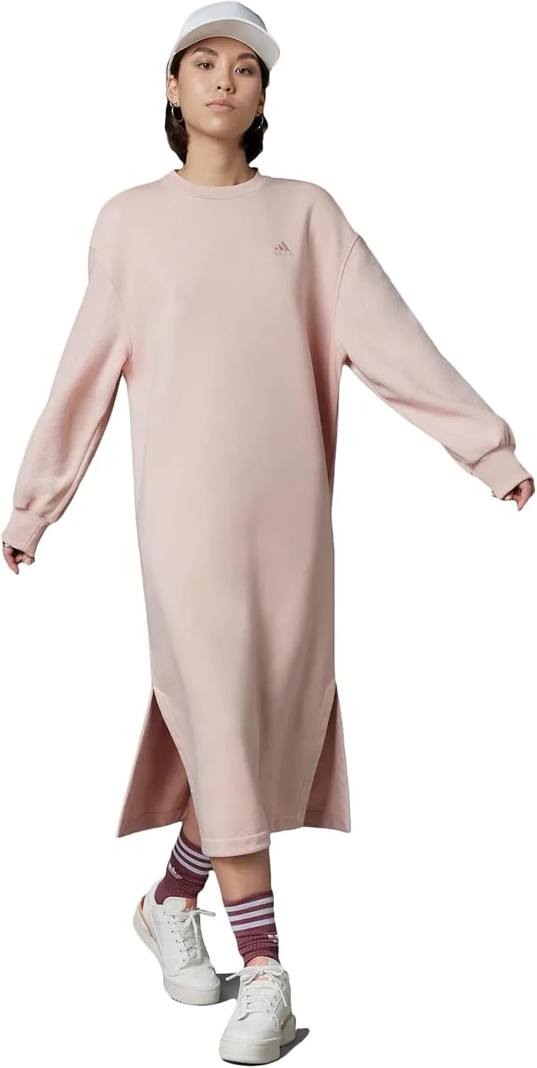 adidas Womens W Sportswear Below-Knee Fleece Dress