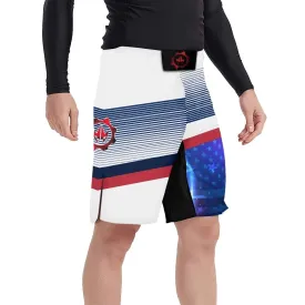 American Flag White Fight Shorts