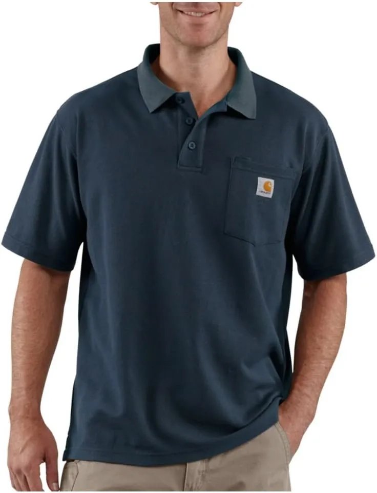 Carhartt Men's Loose Fit Midweight Short-Sleeve Pocket Polo K570