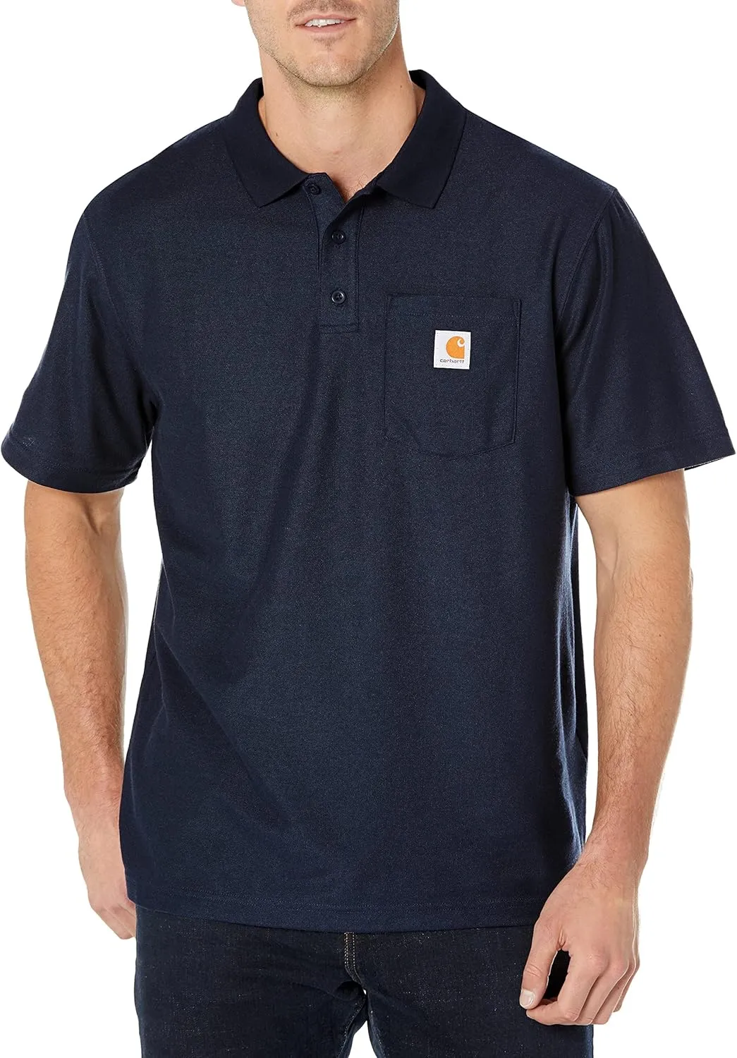 Carhartt Men's Loose Fit Midweight Short-Sleeve Pocket Polo K570