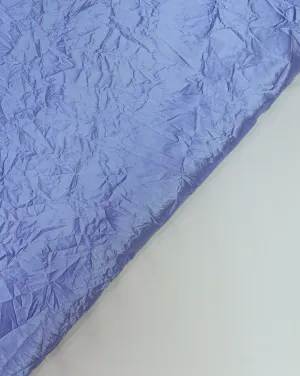 CORNFLOWER BLUE CRUSHED POLYESTER SATIN FABRIC