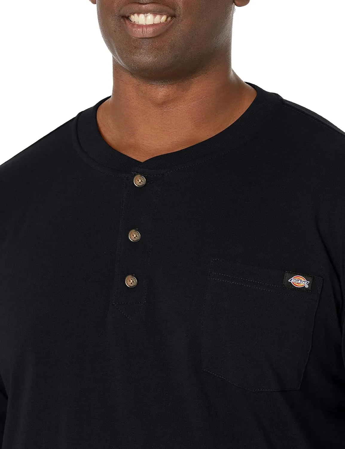 Dickies Men's Long Sleeve Heavyweight Henley
