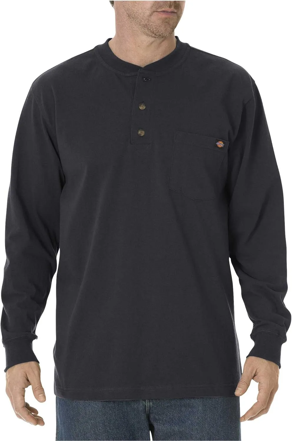 Dickies Men's Long Sleeve Heavyweight Henley