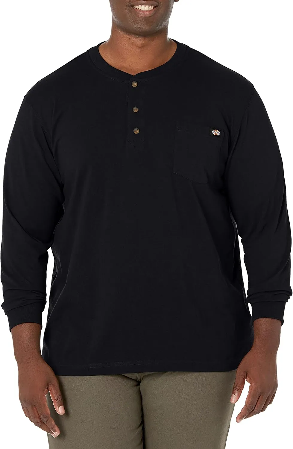 Dickies Men's Long Sleeve Heavyweight Henley