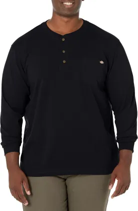 Dickies Men's Long Sleeve Heavyweight Henley