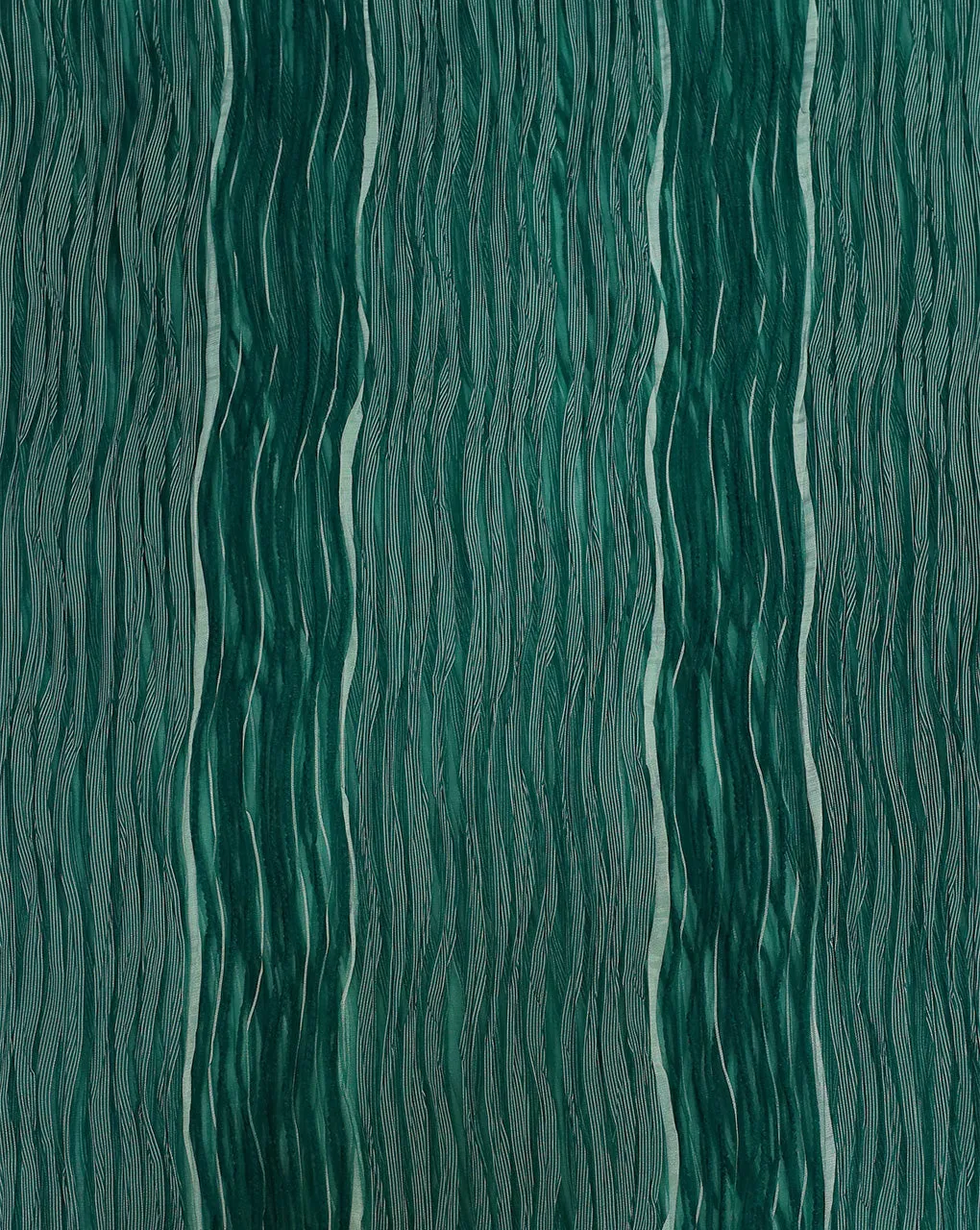 GREEN PLEATED ORGANZA FABRIC