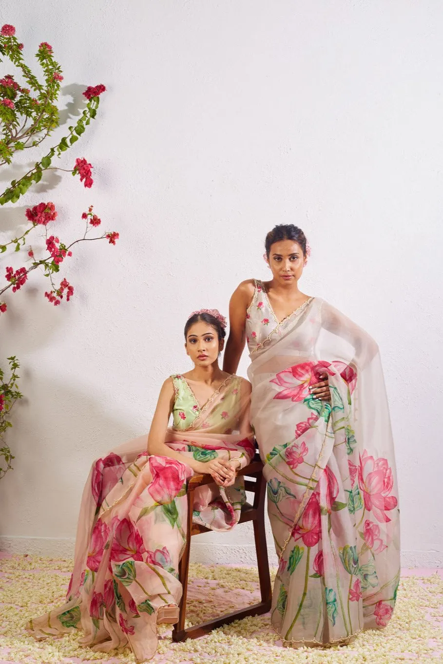 Kumud Blush Organza Silk Saree
