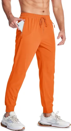 MAGCOMSEN Hiking Pants for Men Lightweight Athletic Pants Quick Dry with Zipper Pockets Running Track Workout Pants