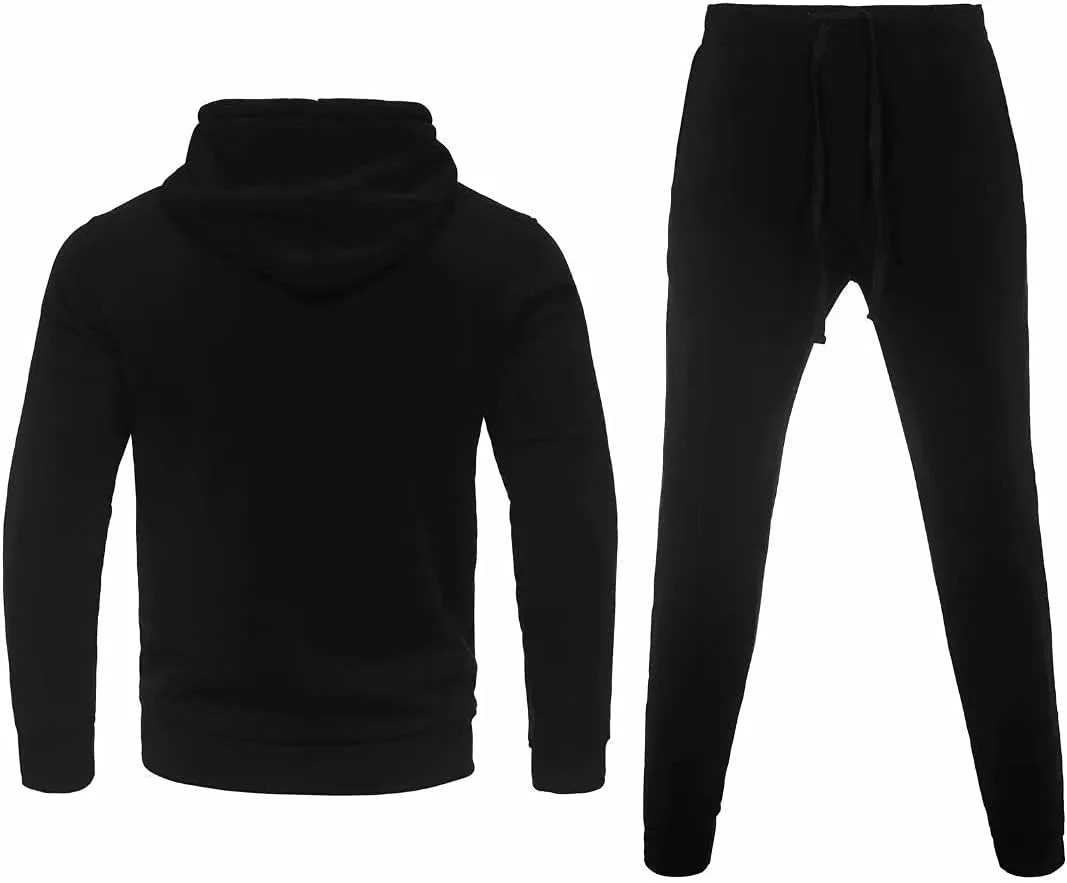 Men's hoodie sweatsuit Full-Zip fleece track suits casual jogger set outdoor sportswear