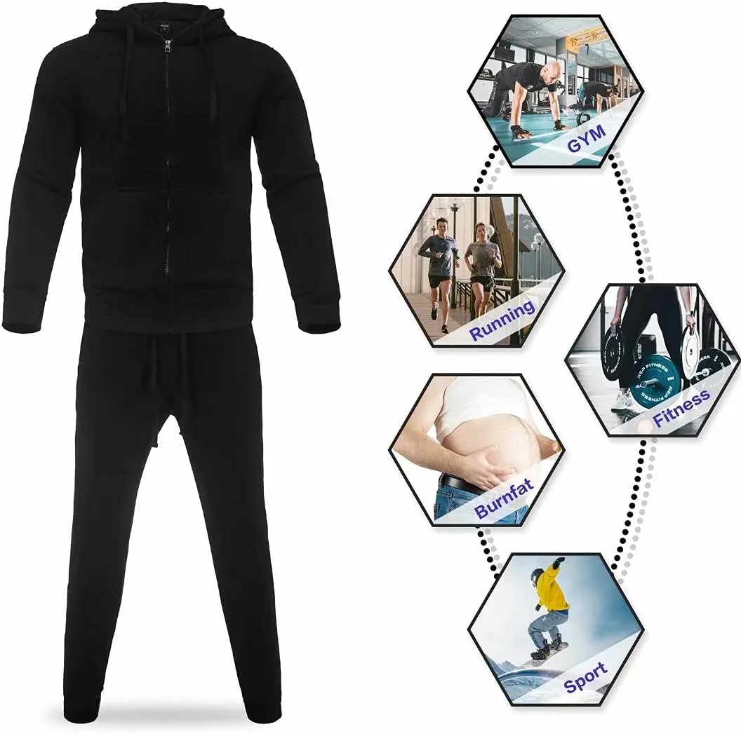 Men's hoodie sweatsuit Full-Zip fleece track suits casual jogger set outdoor sportswear
