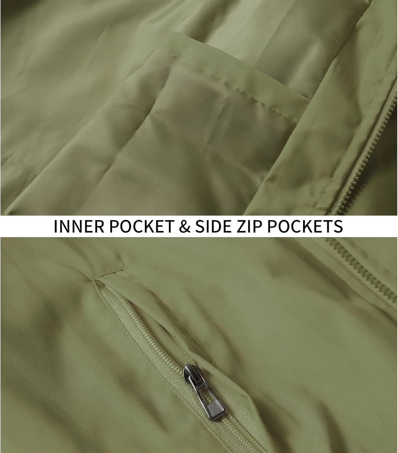 PEGENO Men's Lightweight Jacket Spring Fall Thin Flight Bomber Jacket Sportwear Full Zip Windbreaker Casual Coat