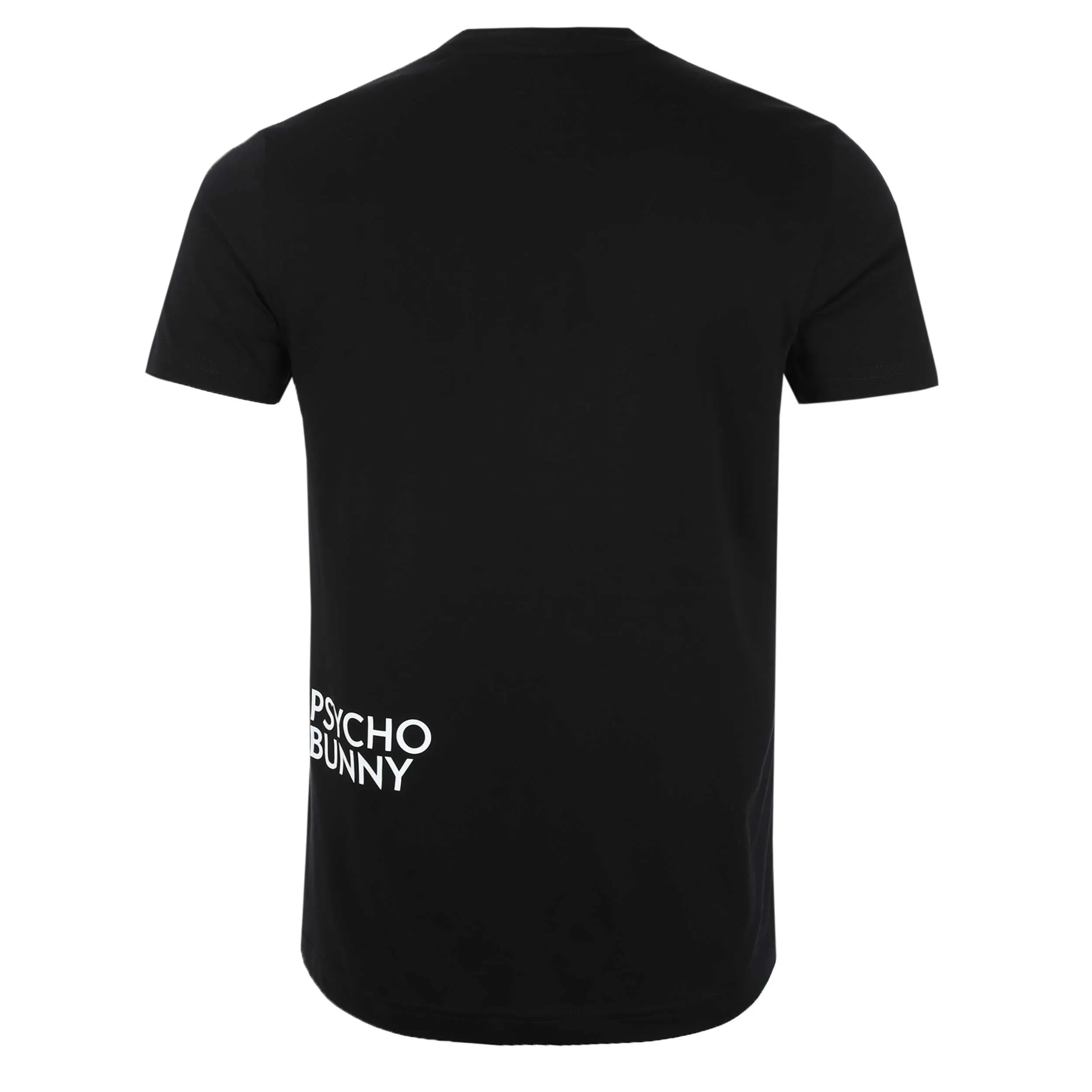 Black Embroidered Graphic T-Shirt by Psycho Bunny with Chester Design