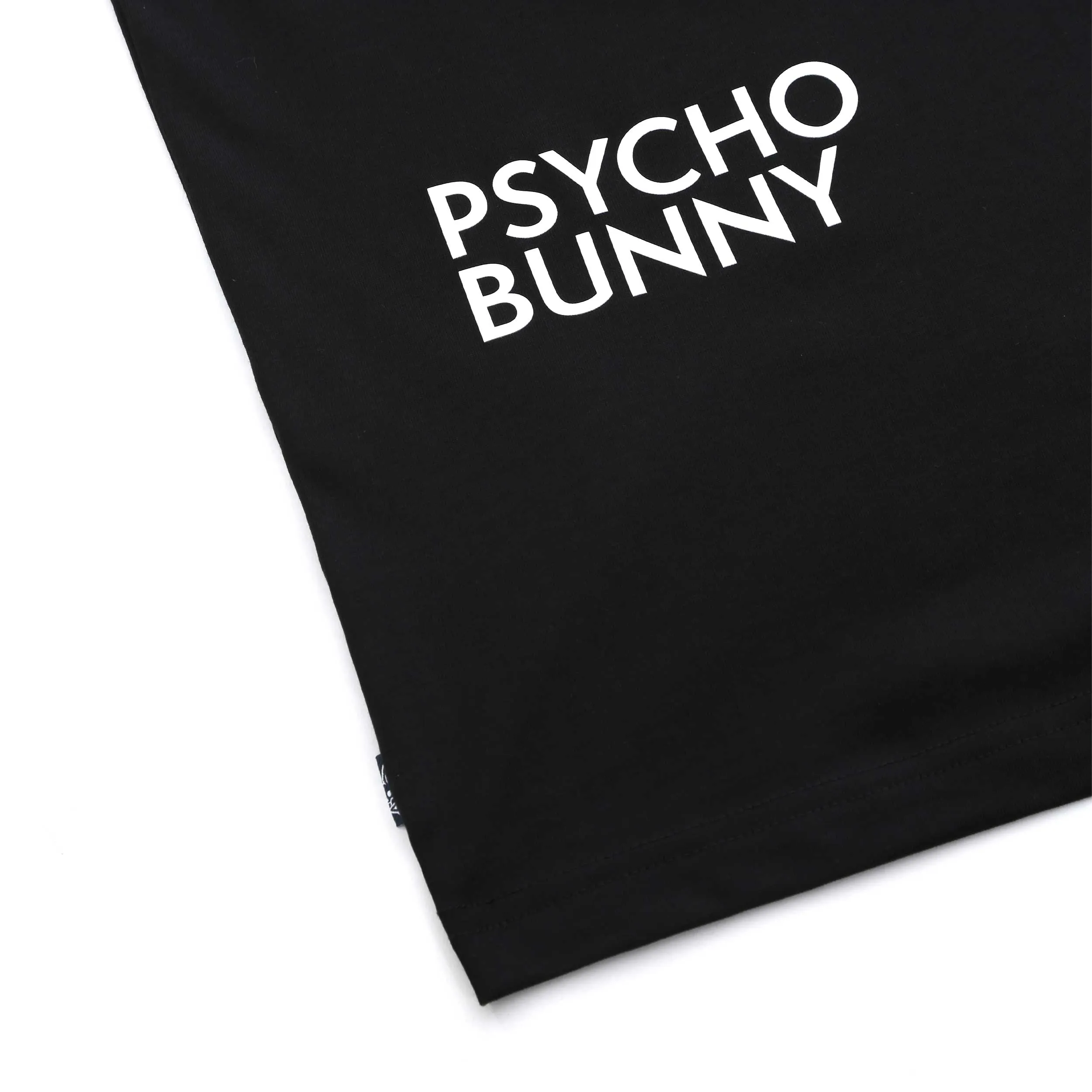 Black Embroidered Graphic T-Shirt by Psycho Bunny with Chester Design