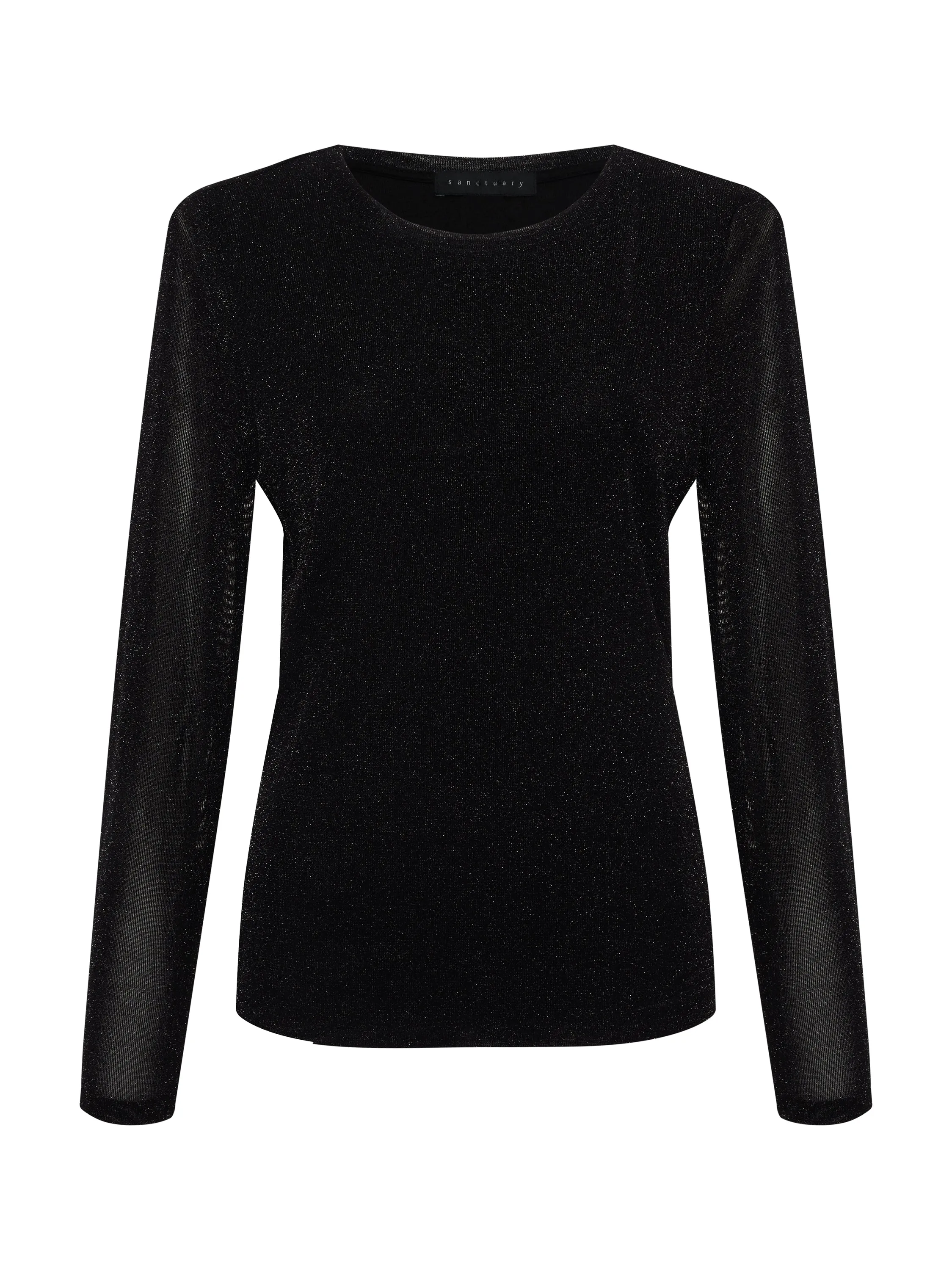 Black Sparkle Mesh Perfect Tee - Inclusive Collection