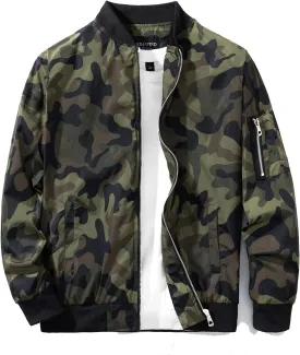 URBANFIND Men's Slim Fit Lightweight Sportswear Jacket Casual Bomber Jacket