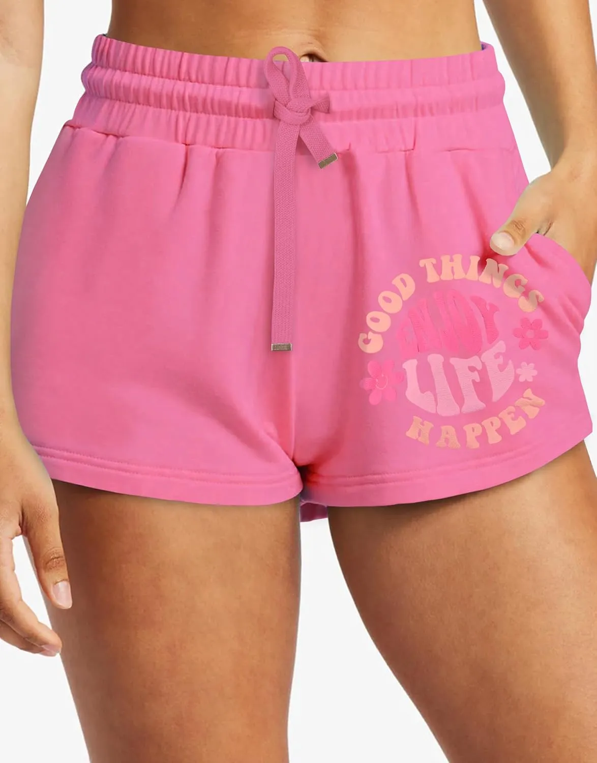 Women's Sweat Shorts with Pockets Cotton French Terry Drawstring Summer Workout Casual Lounge Shorts