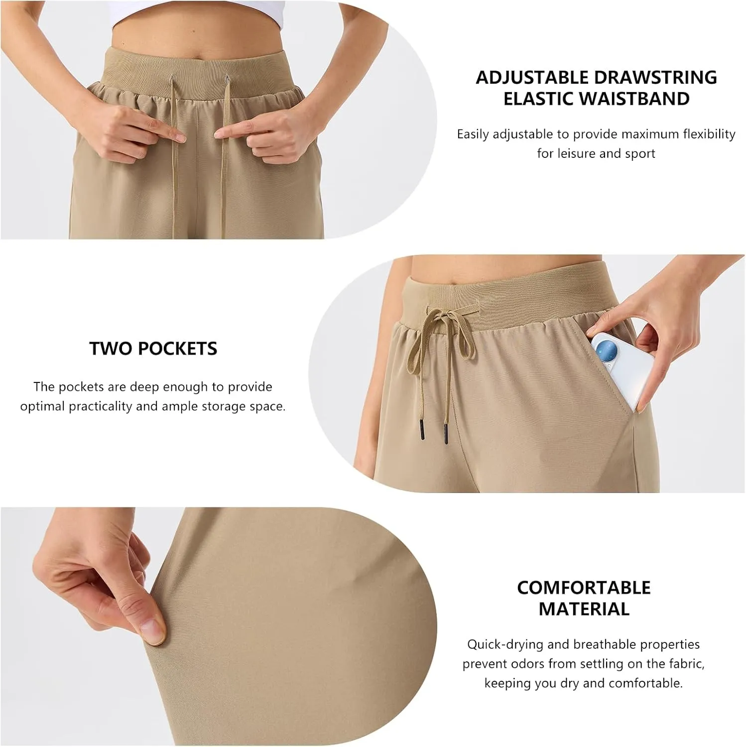ZENGVEE Women's Cargo Pants Outdoor Athletic Lightweight Women Joggers with Pockets for Workout Casual Gym Pants